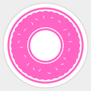 Bright Pink Donut with sprinkles Sticker